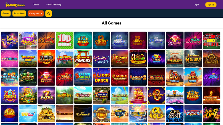 Jeux de casino Mango Spins pour ordinateur