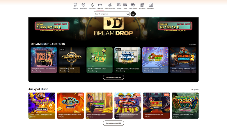 Jackpot de bureau du casino Maria