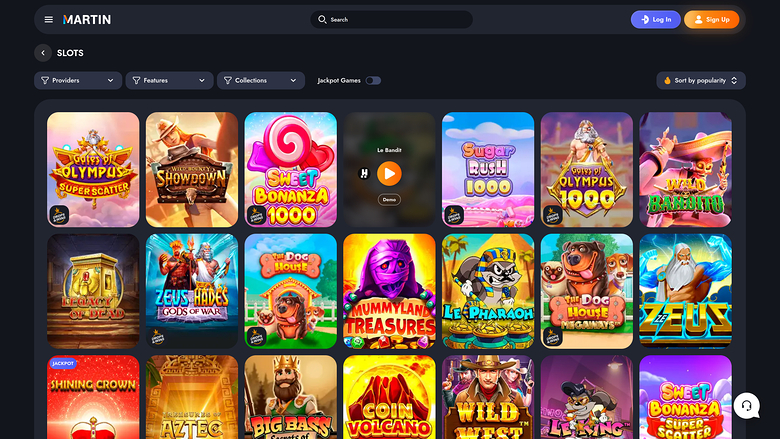 Martin Casino-Spiele Desktop