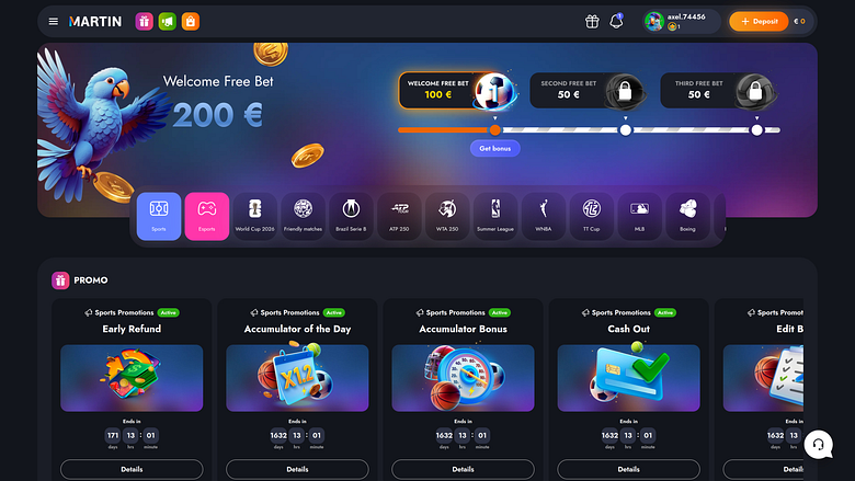 Martin Casino Спорт для ПК