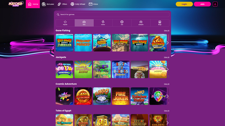 Juegos de escritorio de Matchup Casino