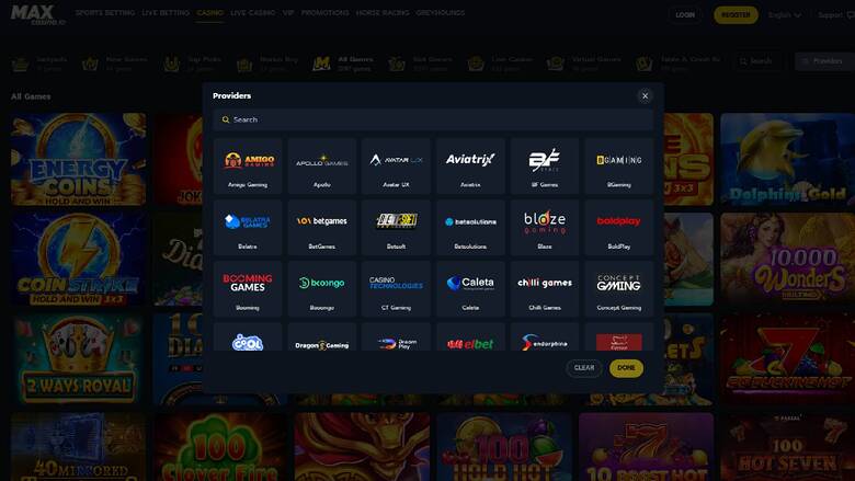 Développeurs de jeux MaxCasino