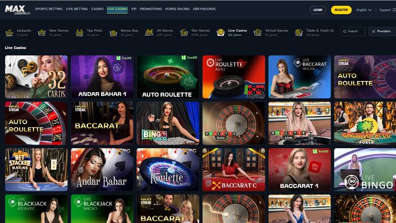 MaxCasino Croupier en direct