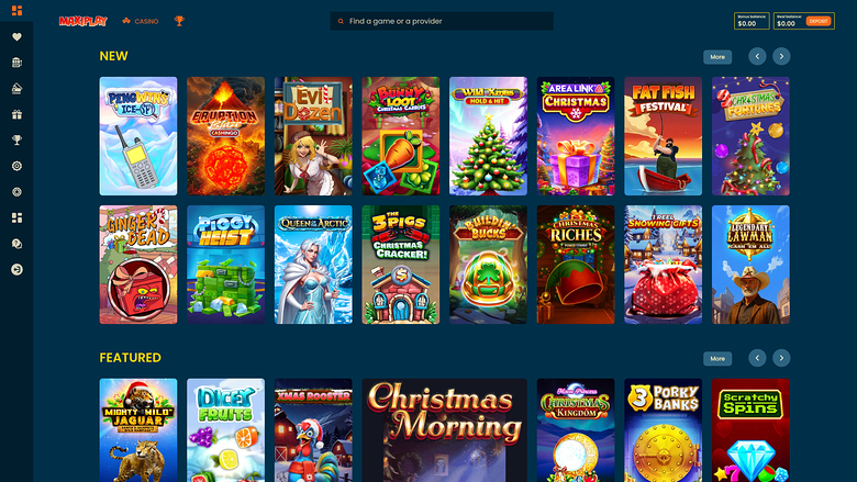 Игры для настольных компьютеров в казино Maxiplay