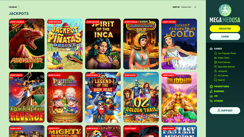 Mega Medusa Casino desktop Jackpot