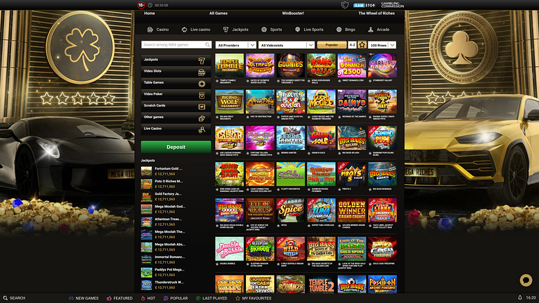 Игры для настольных компьютеров в казино Mega Riches