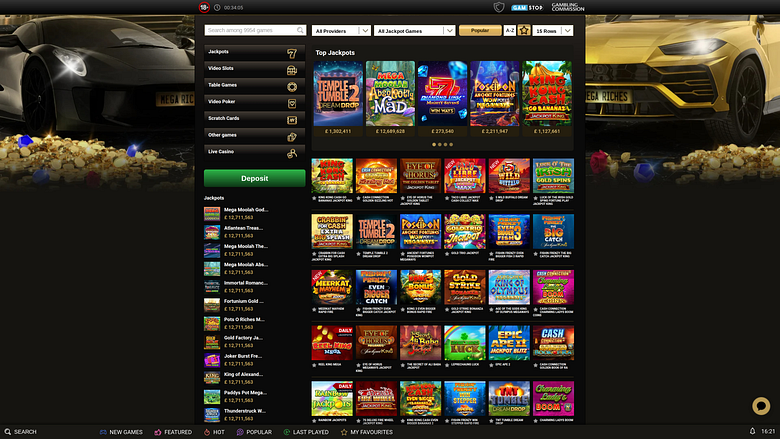 Mega Riches Casino Десктоп Джекпот