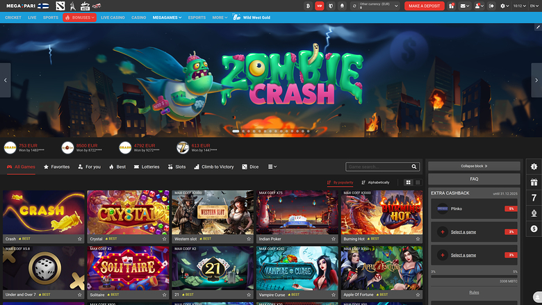 Megapari Casino Desktop Mega Games