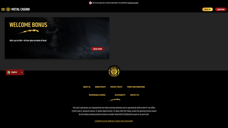 Promotions Metal Casino sur ordinateur