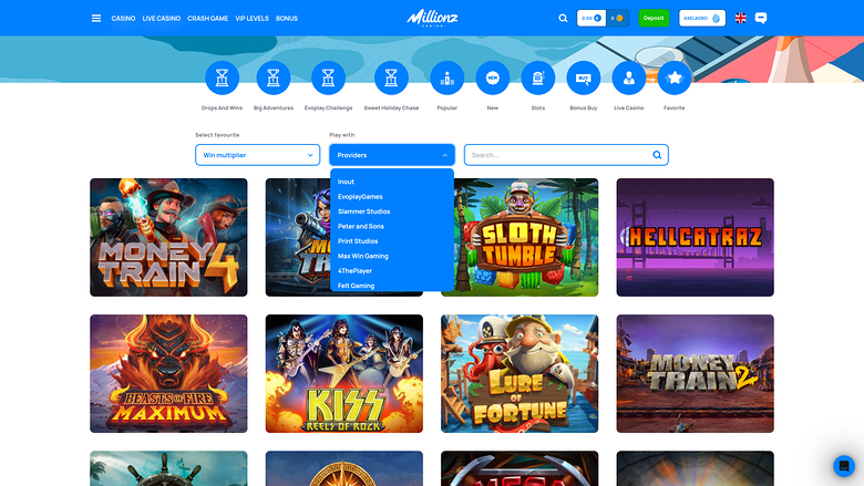 Millionz Casino Desktop-Spielentwickler