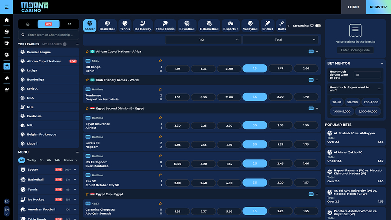 Casino Moana, sports en direct sur ordinateur