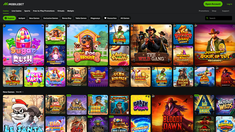 Mobilebet Casino Desktop-Spiele