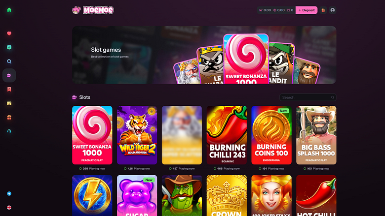 Jeux de casino MoeMoe pour ordinateur