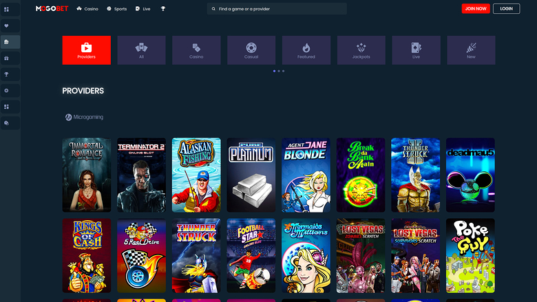 MogoBet Casino Desktop Game Developers