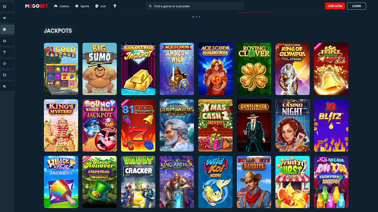 MogoBet Casino Desktop Jackpot