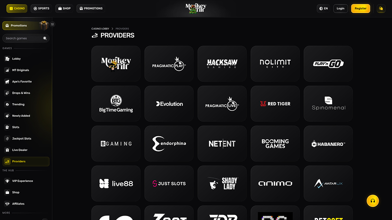 Développeurs du jeu de casino Monkey Tilt pour ordinateur