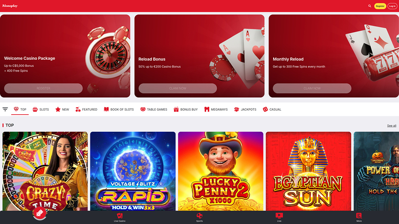 MonoPlay Casino-Spiele Desktop