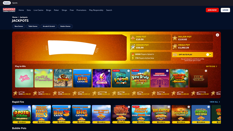 Monopoly Casino Desktop-Jackpot