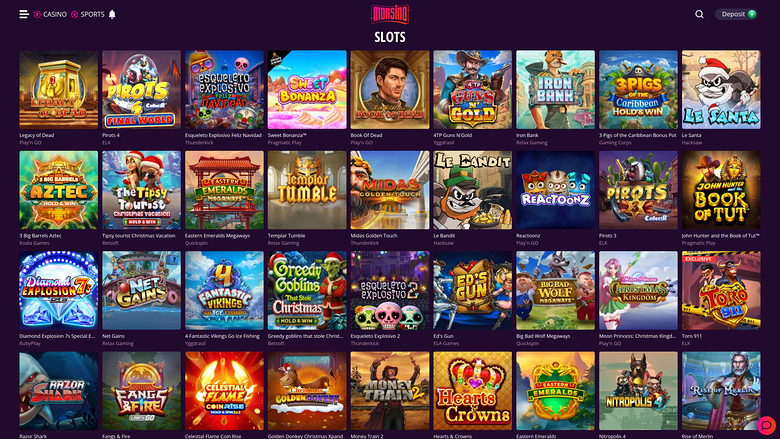 Jeux de casino Monsino pour ordinateur