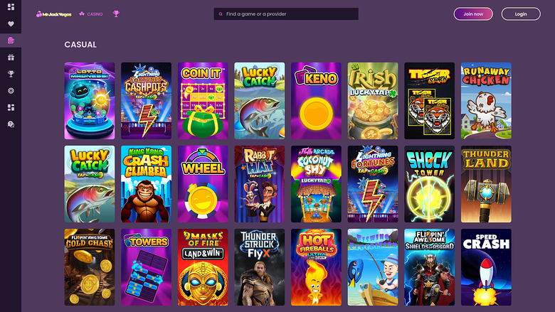 Jeux occasionnels de casino Mr Jack Vegas sur ordinateur