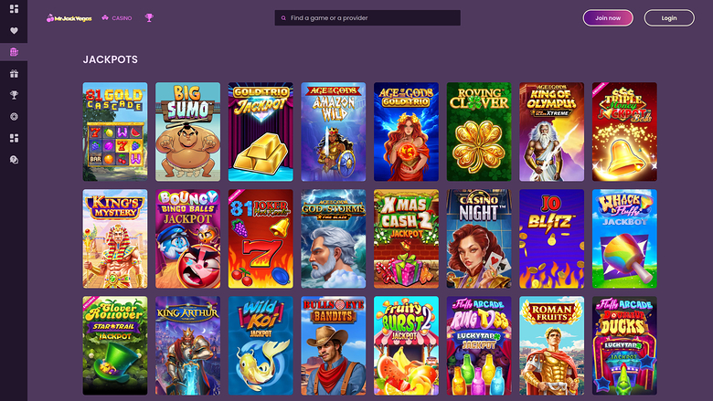 Jackpot du casino Mr Jack Vegas sur ordinateur