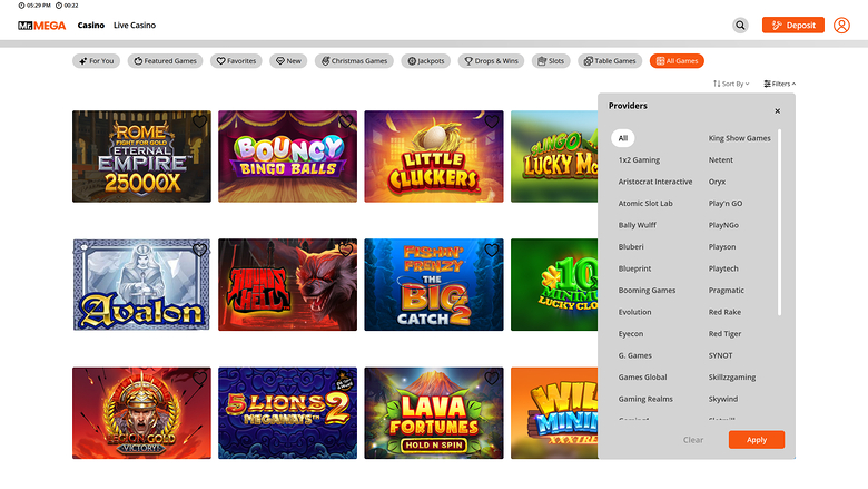 Développeurs du jeu de casino Mr Mega Casino pour ordinateur