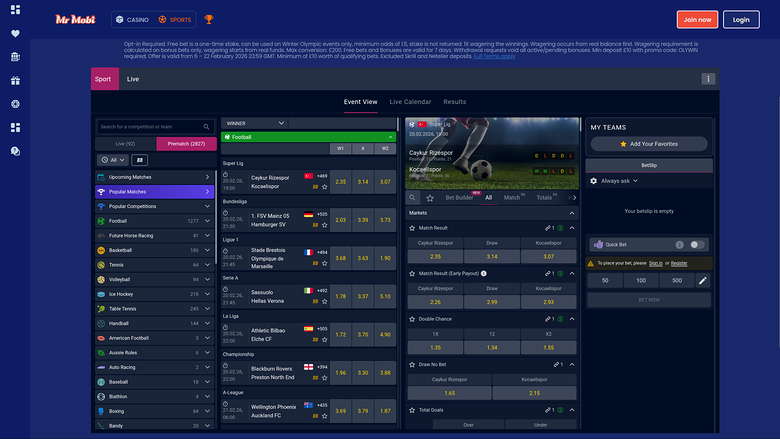 Site de paris sportifs pour ordinateur de casino Mr Mobi