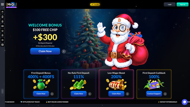 MrO Casino Desktop Homepage
