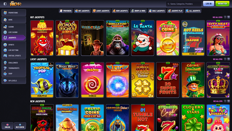 Jackpot de bureau du casino MrPacho