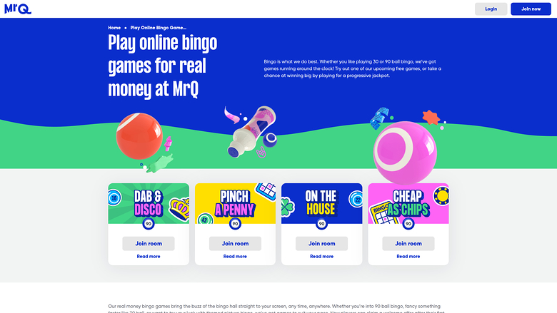 Bingo de bureau du casino MrQ