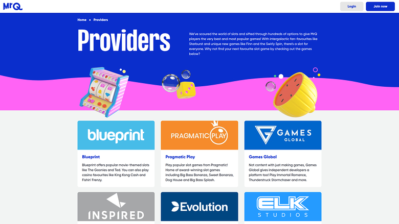 Développeurs de jeux de casino pour ordinateur MrQ