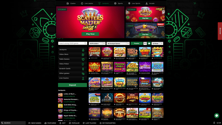 Jackpot de bureau du casino MrVegas