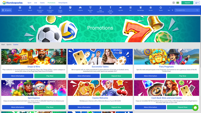 Promotions sur ordinateur du casino Mundoapostas