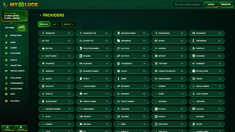 Développeurs du jeu de casino MyLuck pour ordinateur