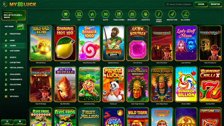 Jeux de casino MyLuck sur ordinateur