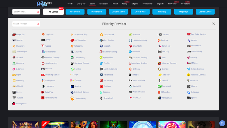 Développeurs de jeux de casino pour ordinateur MyStake