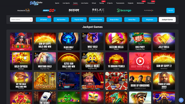 Jackpot de bureau du casino MyStake