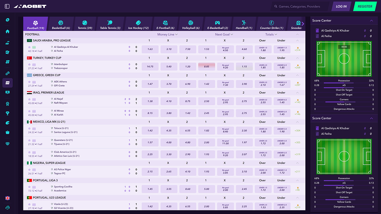 Naobet Casino Desktop Live Betting