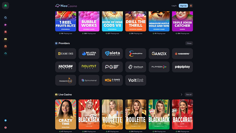 NeoCasino Desktop-Spieleentwickler