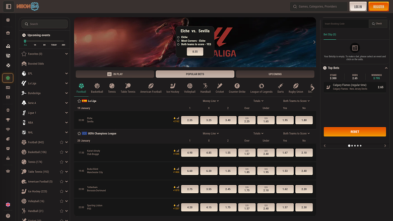 Casino Neon54 Sports sur ordinateur