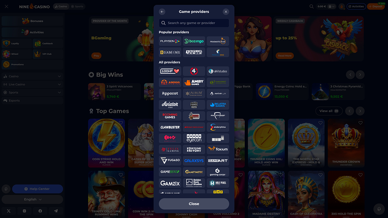 Sviluppatori di giochi desktop Nine Casino