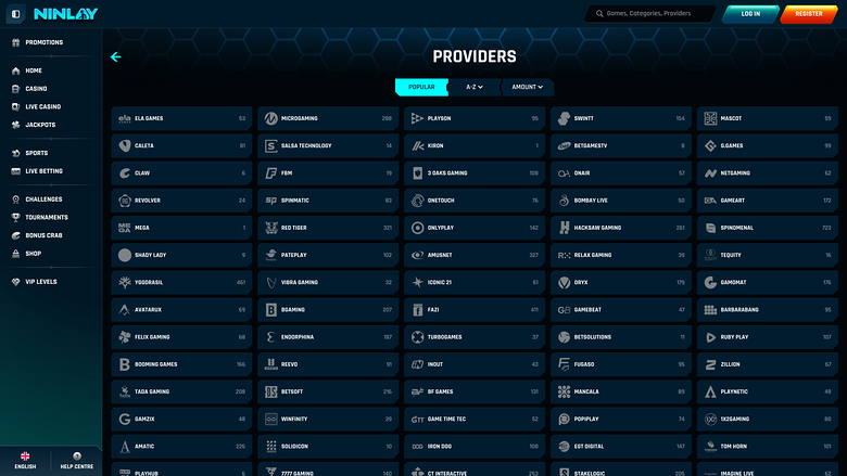 Développeurs du jeu de casino Ninlay pour ordinateur