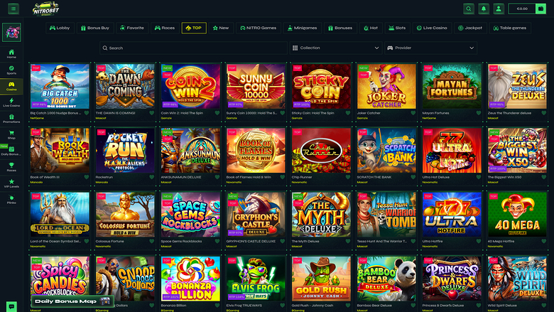 Juegos de escritorio del casino Nitrobet