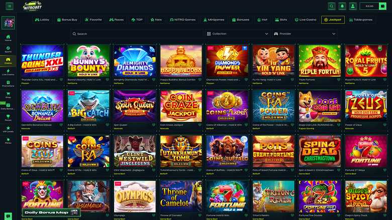 Jackpot de escritorio del casino Nitrobet