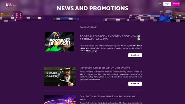 Keine Bonus-Casino-Desktop-Aktionen