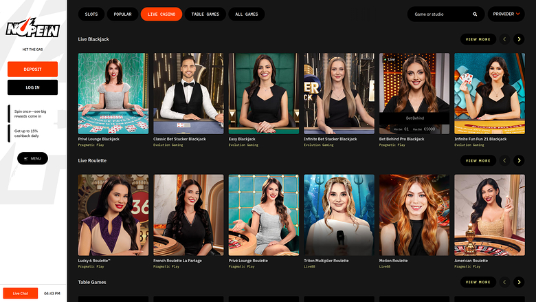 Schnellster Live-Dealer im Casino für Desktop-PCs