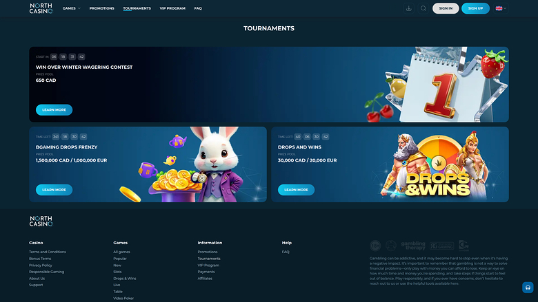 Torneos de escritorio de North Casino