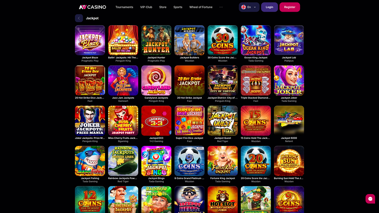 Jackpot de bureau du casino NV