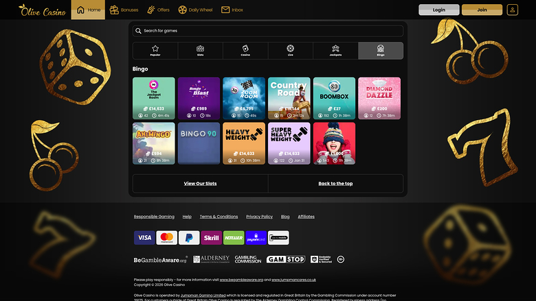 Bingo de bureau Olive Casino