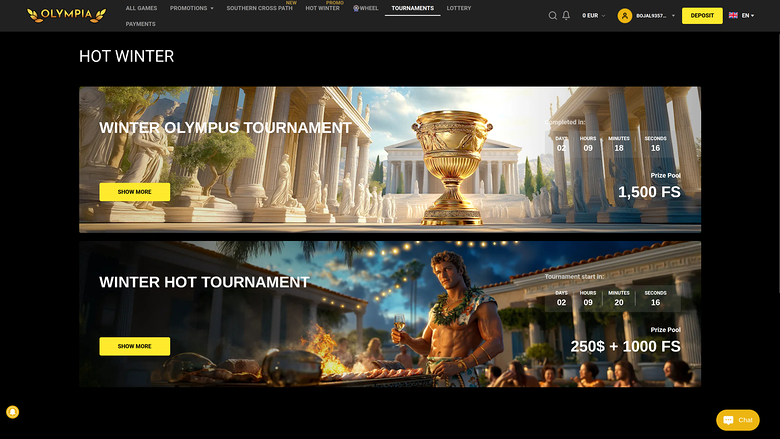 Tournois sur ordinateur du casino Olympia